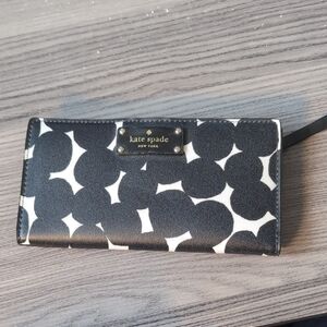 Kate Spade Black and White Polka Dot Wallet